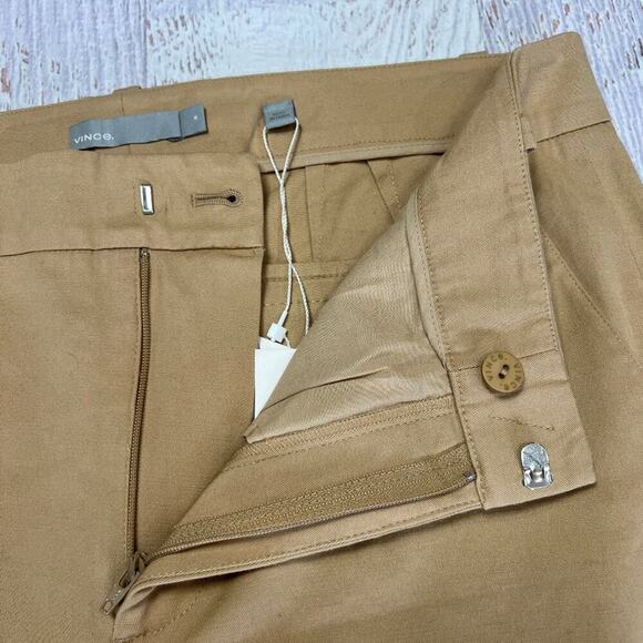NWT Vince Coin Pocket Chino SIZE 10 Khaki Straight Leg Cropped Pants NEW - Picture 6 of 10